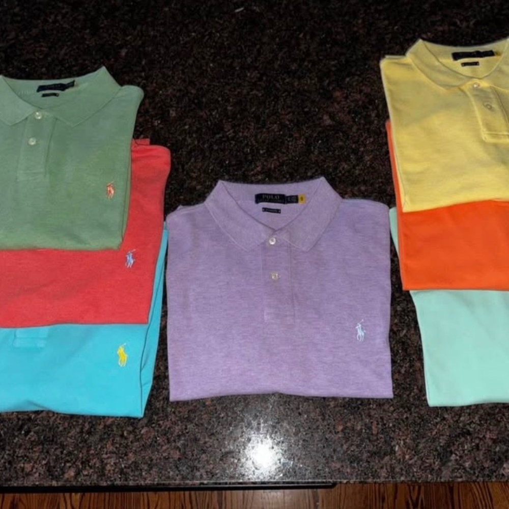 7 Ralph Lauren Classic Fit Mesh Polos (XL)